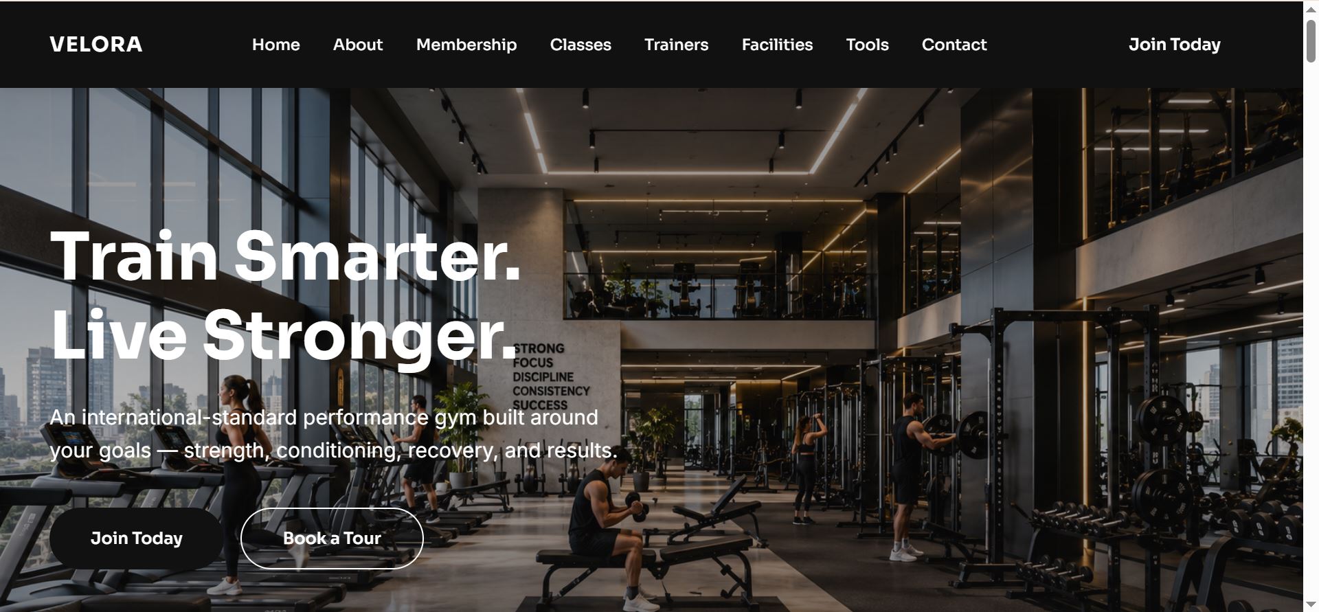 VELORA Fitness Desktop
